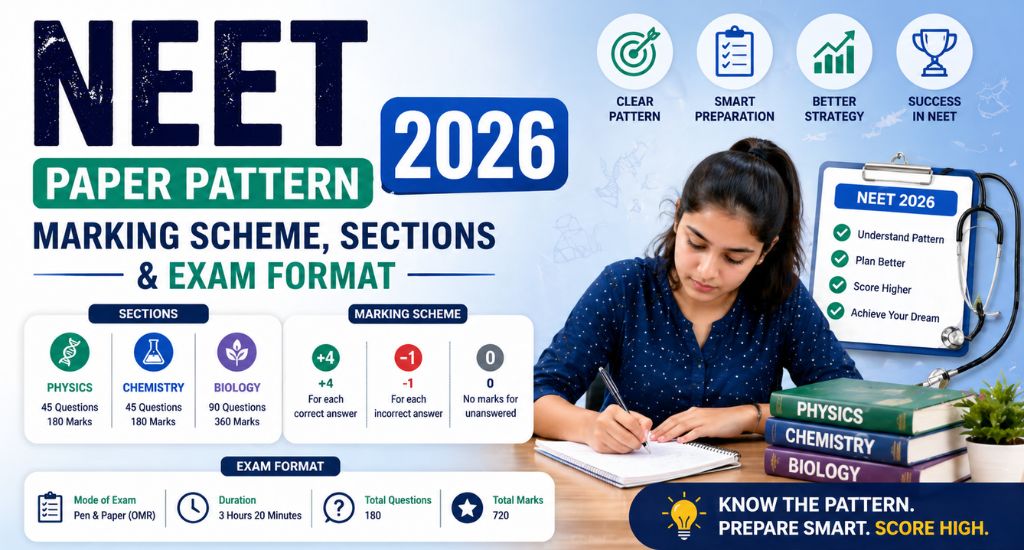 NEET Paper Pattern 2026: Marking Scheme, Sections & Exam Format