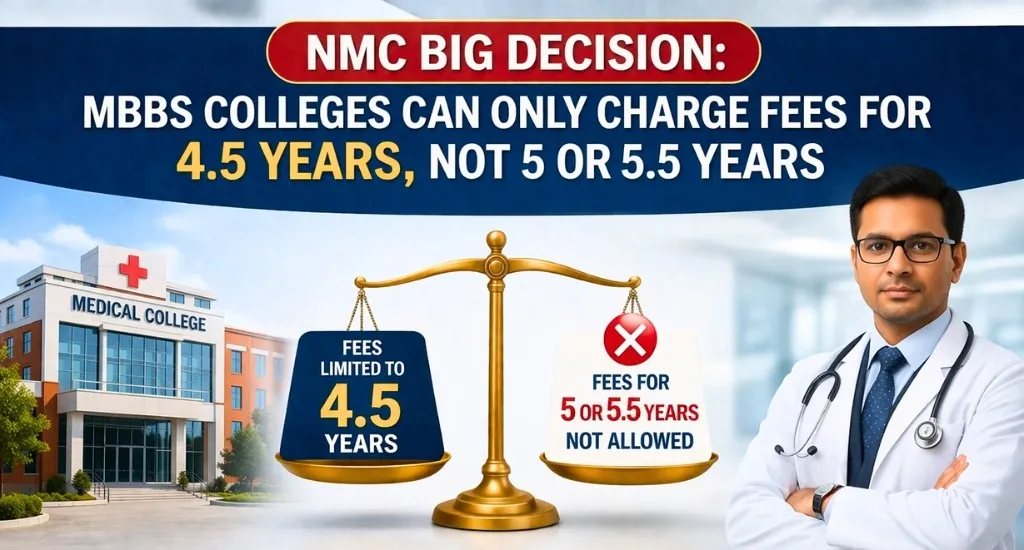 NMC Big Decision: MBBS Colleges Can Only Charge Fees for 4.5 Years, Not 5 or 5.5 Years