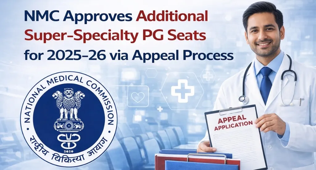 NMC Approves Additional Super-Specialty PG Seats for 2025–26 via Appeal Process