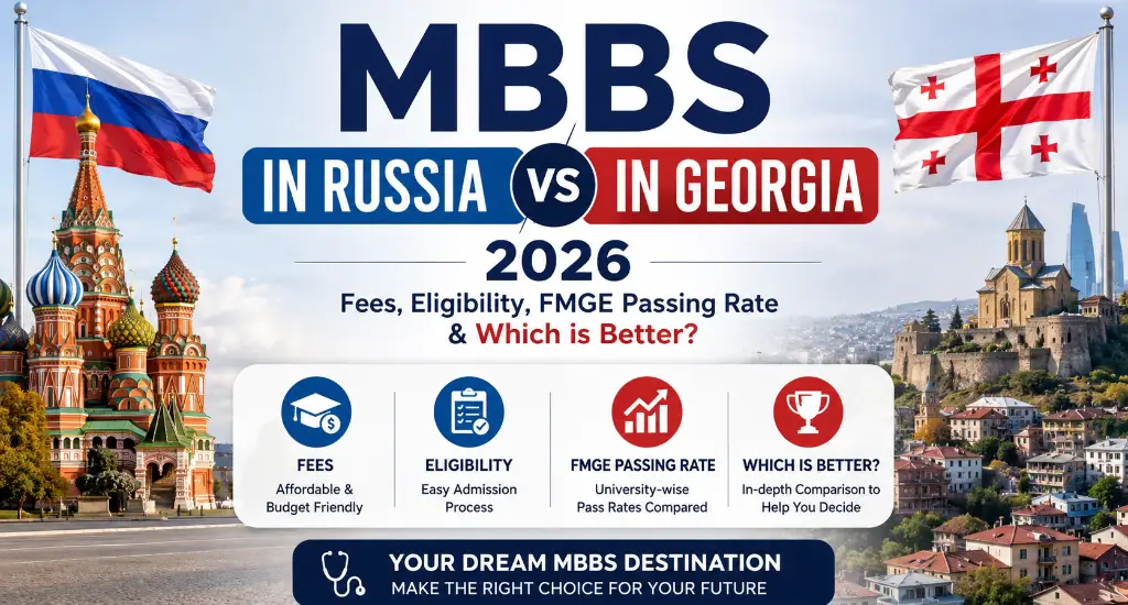 MBBS in Russia vs Georgia 2026: Fees, FMGE Passing Rate & Best Country for Indian Students
